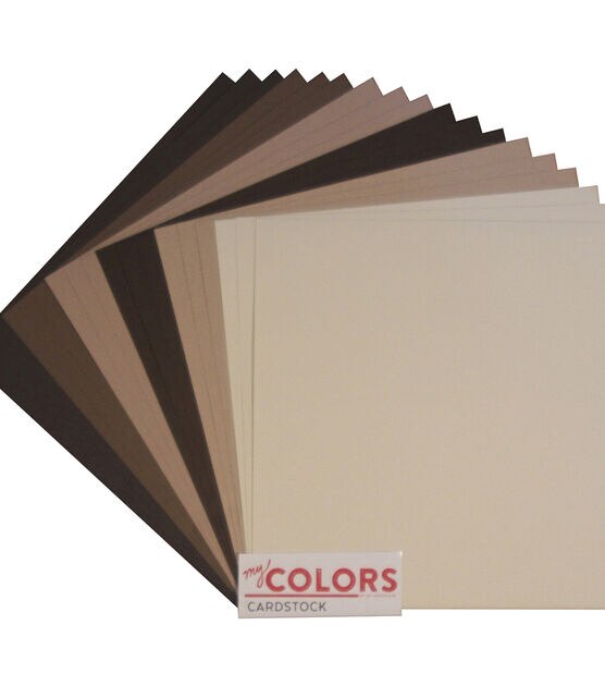 My Mind's Eye My Colors Canvas 12''x12'' Premium Cardstock Brown Tones, , hi-res, image 2