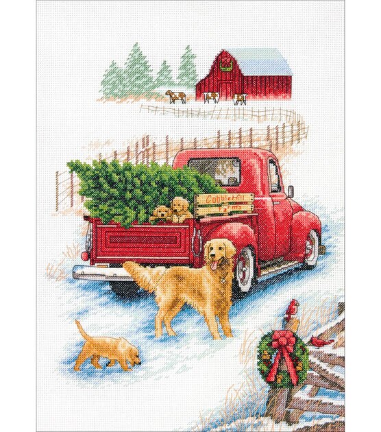 Dimensions Counted Cross Stitch 10"X14" Winter Ride (14 Count)