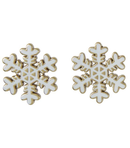 La Mode 7/8" White Snowflake Shank Buttons 2pk, , hi-res, image 3