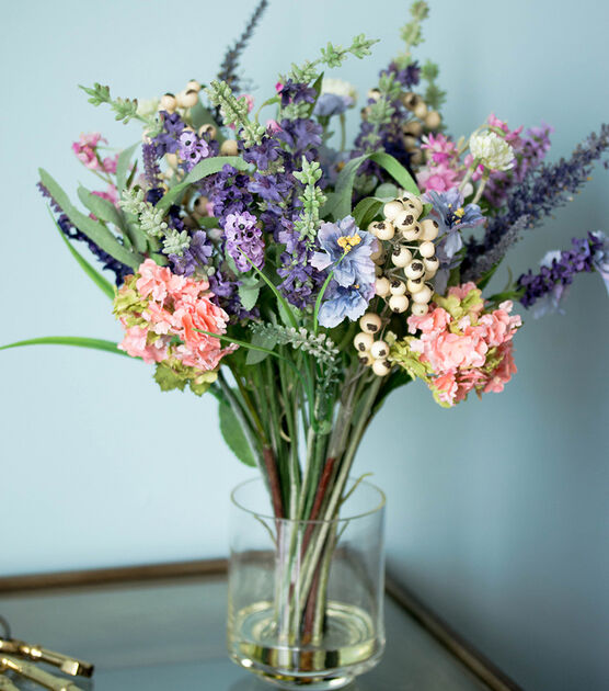 Nearly Natural lavender & Hydrangea Flower Arrangement, , hi-res, image 3