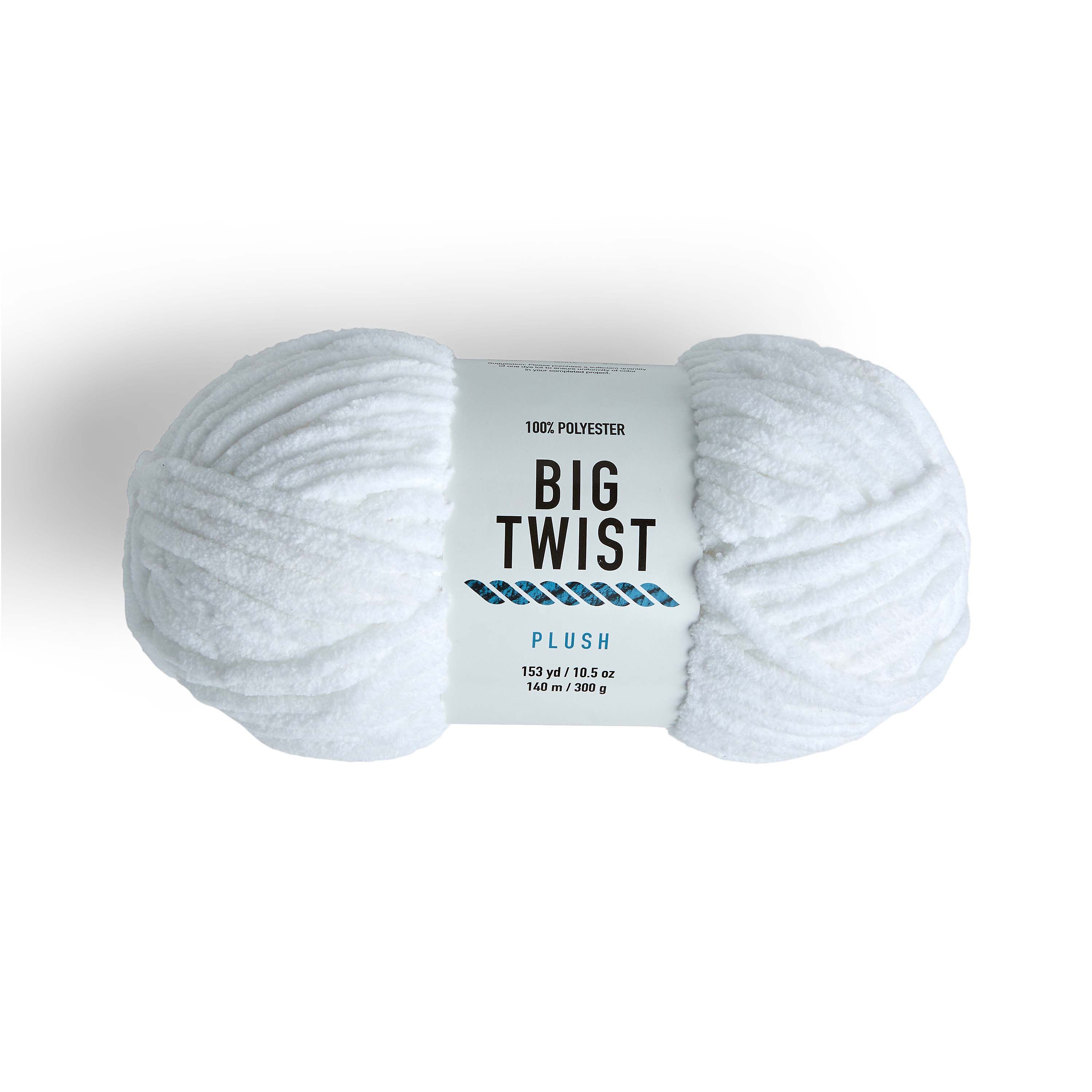 Big Twist 10.5oz Super Bulky Polyester 153yd Plush Yarn - White - Big Twist Yarn - Yarn & Needlecrafts