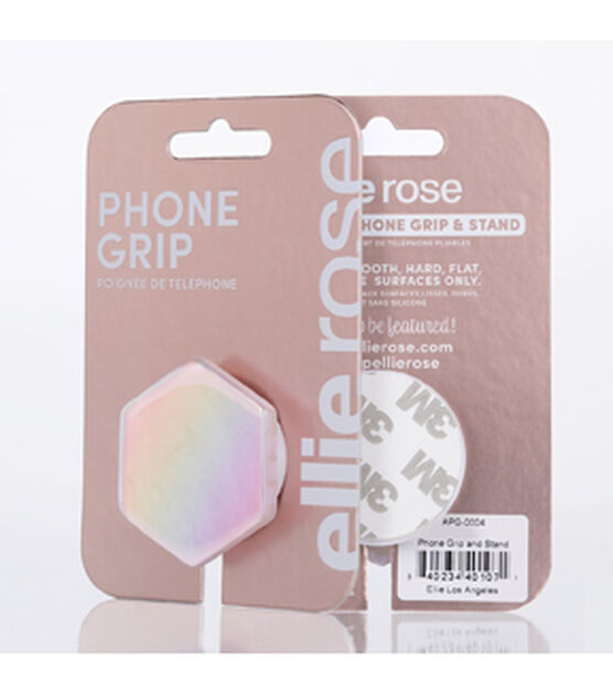Ellie Rose Crystal Pink Holographic Phone Grip