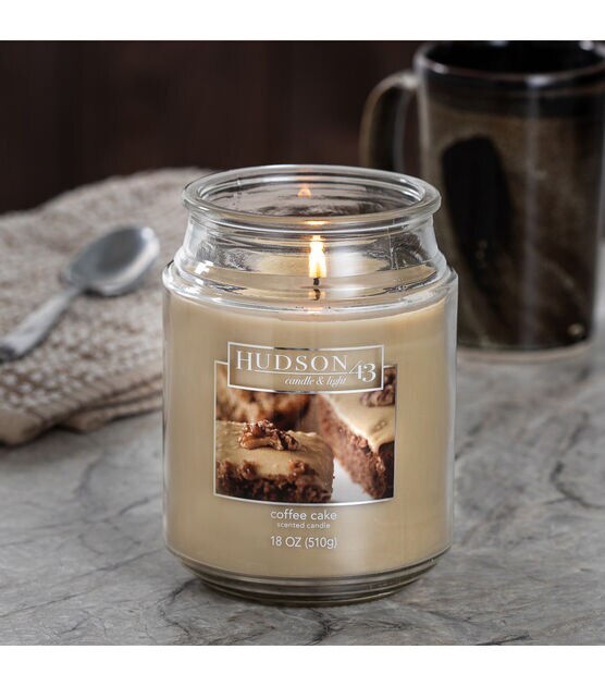 18oz Walnut Coffee Cake Scented Jar Candle by Hudson 43, , hi-res, image 5