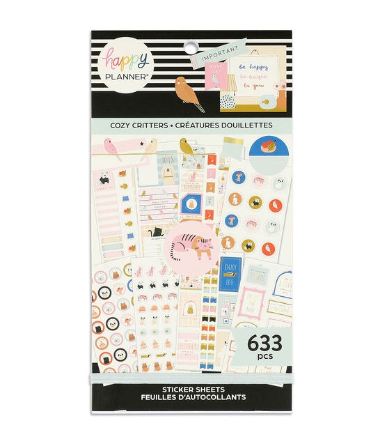 633pc Cozy Critters Happy Planner Sticker Pack
