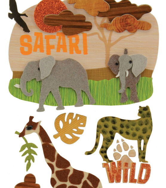 Jolee's Boutique Dimensional Stickers Safari