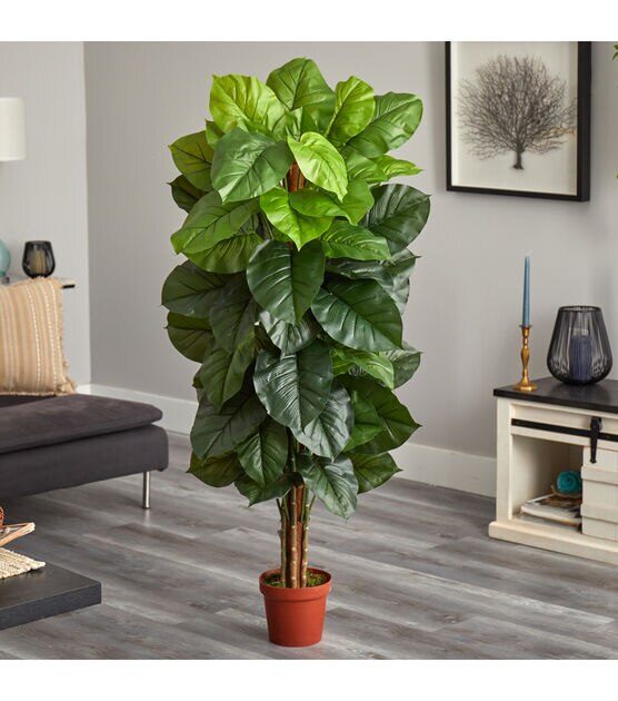 Nearly Natural 63in. Large Leaf Philodendron Silk Plant (Real Touch), , hi-res, image 4