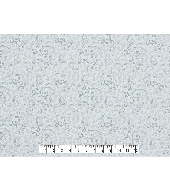 Dotted Scrolls Quilt Metallic Cotton Fabric by Keepsake Calico, , hi-res, image 3