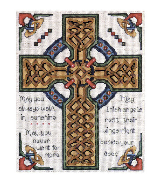 Tobin 8" x 10" Celtic Cross Counted Cross Stitch Kit