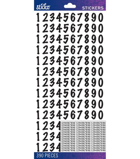 Sticko - Black Dot Medium Number Stickers
