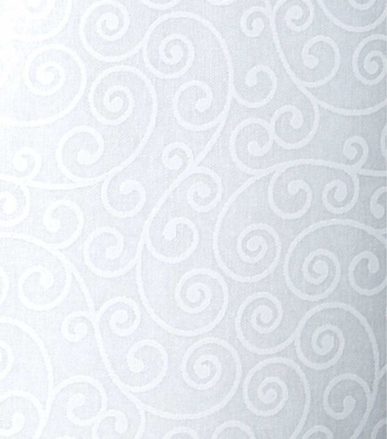 White Scroll Quilt Cotton Fabric by Keepsake Calico