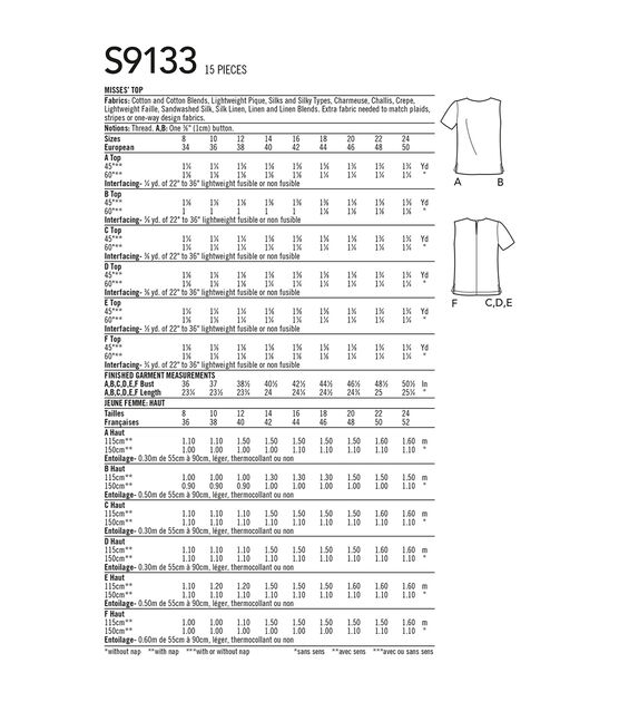 Simplicity Pattern S9133  Misses Top / Vest Size U5 (16-18-20-22-24), , hi-res, image 3