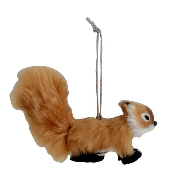 3.5" Christmas Fur Squirrel Ornament by Place & Time