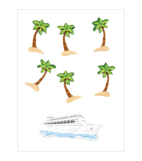PALM TREES AND CRUISE SHIPS