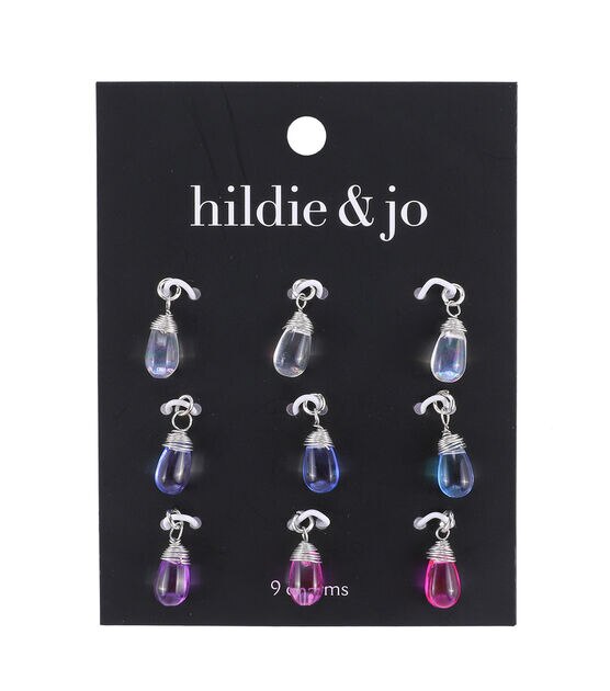 9ct Iridescent Drop Charms by hildie & jo