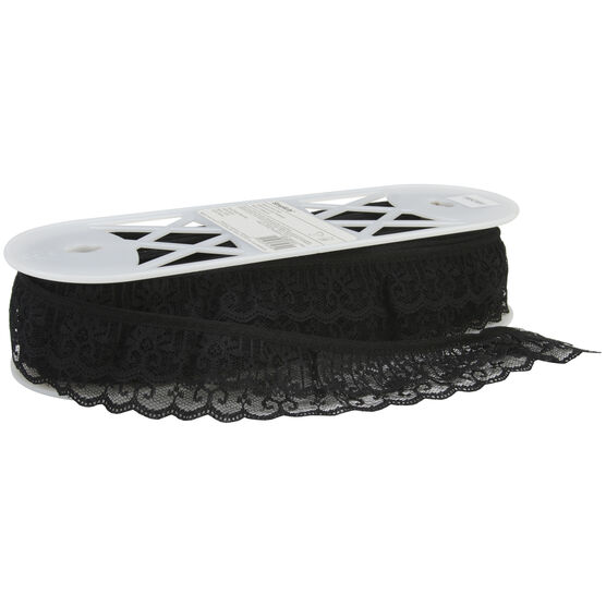 Simplicity 2 tier Line Lace Trim 2'' Black