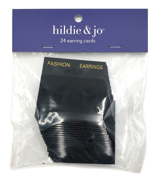 2" Black Velvet Earring Cards 24pk by hildie & jo