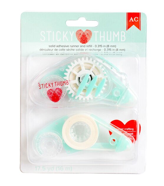 American Crafts Sticky Thumb Adhesive Runner & Refill