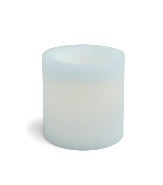 6" x 6"  LEDWhite Smooth Wax Pillar Candle by Hudson 43, , hi-res, image 2