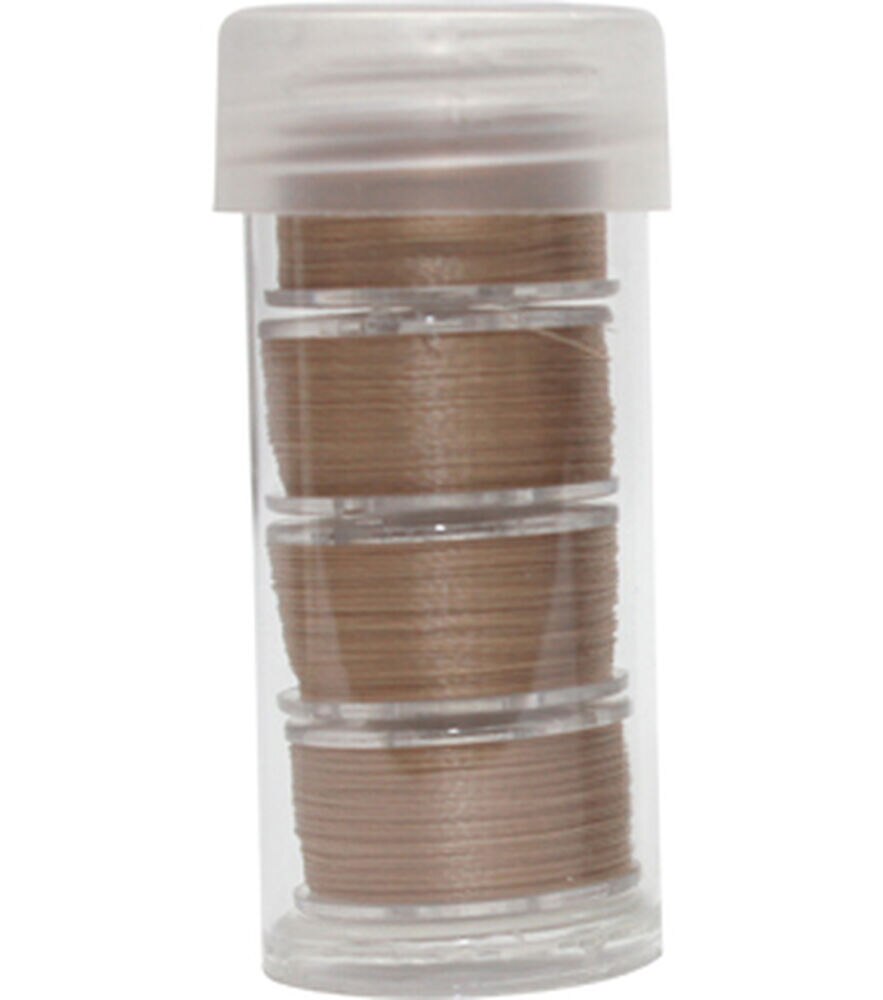 Sulky 60 Wt Poly Prewound Bobbin Thread, 1149 Deep Ecru, swatch, image 7