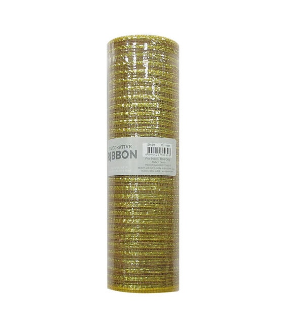 10" x 30' Metallic Gold Deco Mesh by Place & Time