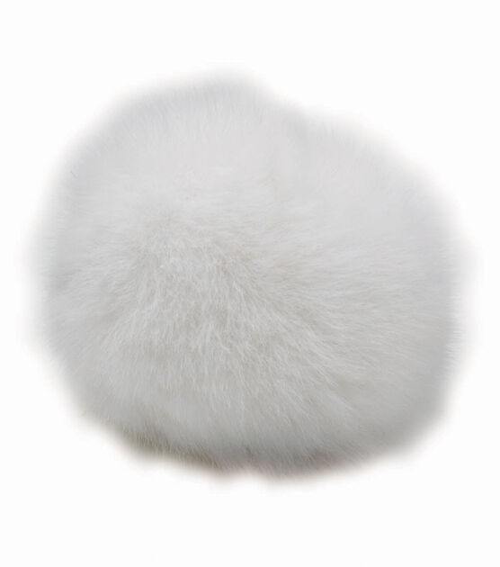 4" White Deluxe Pom by K+C