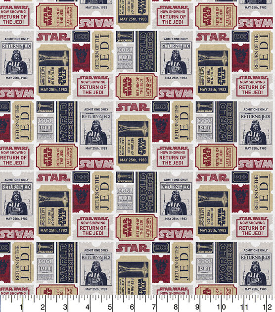 Star Wars VI Movie Stubs Cotton Fabric