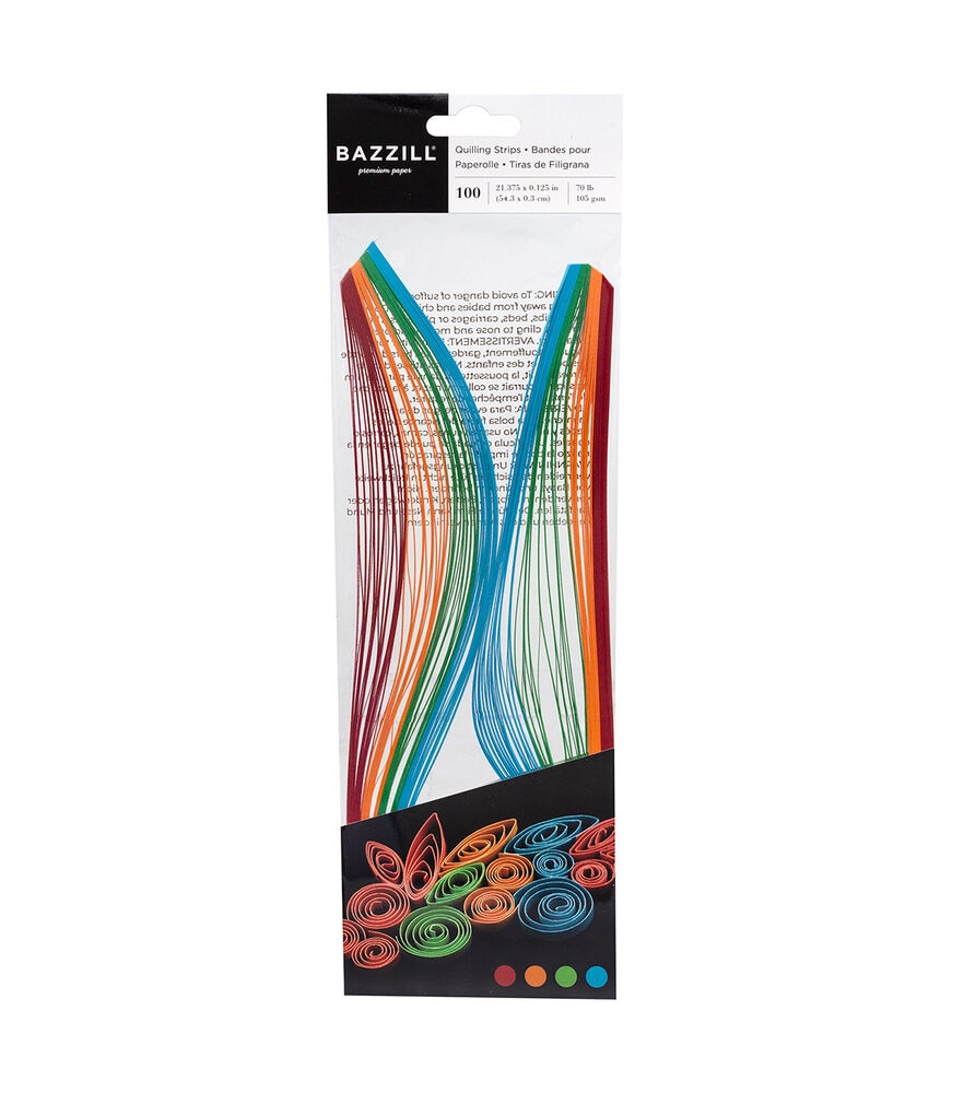Bazzill Quilling Strip Paper Pack 100/PKG - Bright
