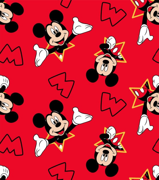 Mickey And Stars Fleece Fabric, , hi-res, image 2