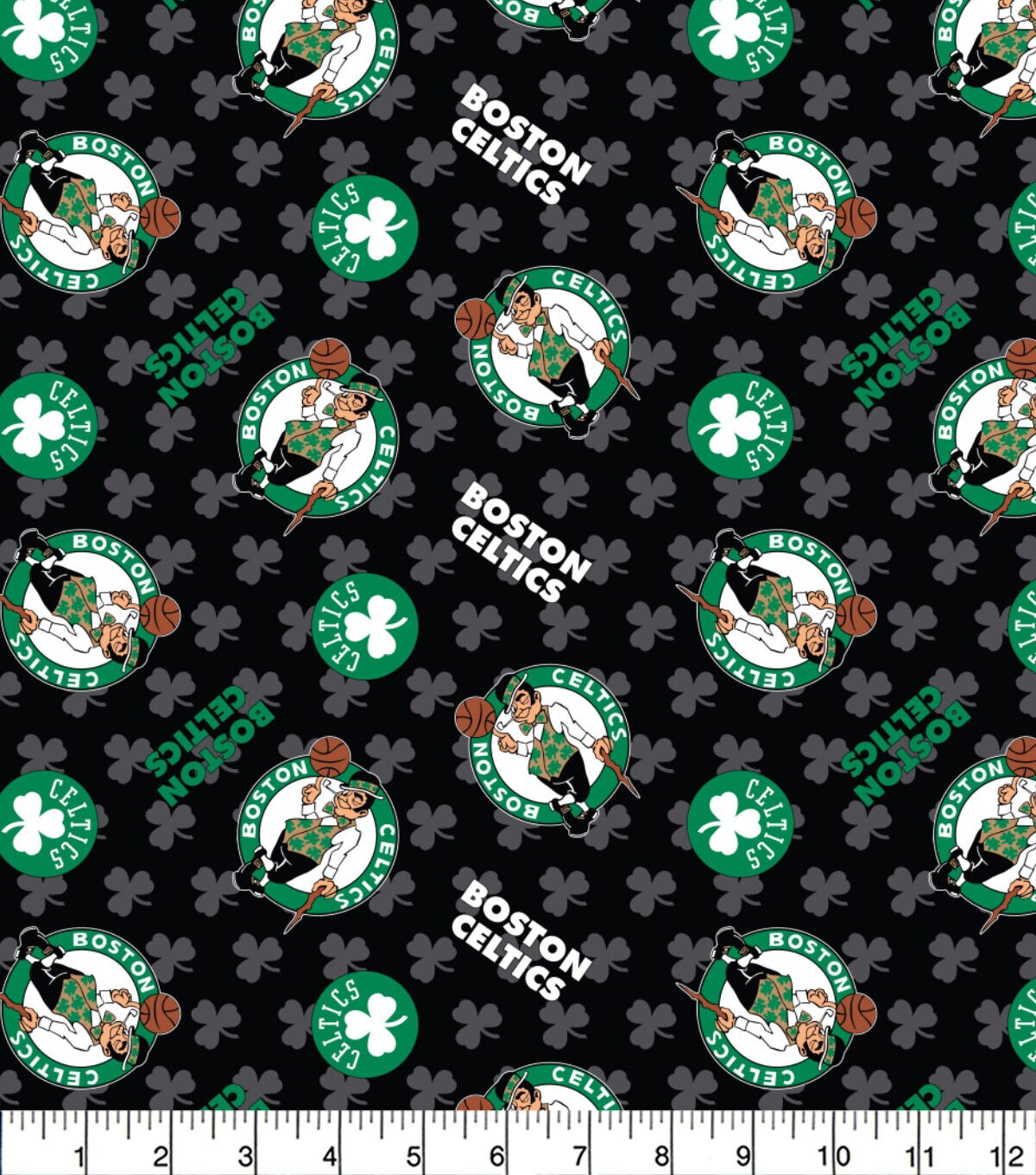 New BOSTON CELTICS Basketball Logo Scarf Fabric Fleece 60" Long by 15" Wide 