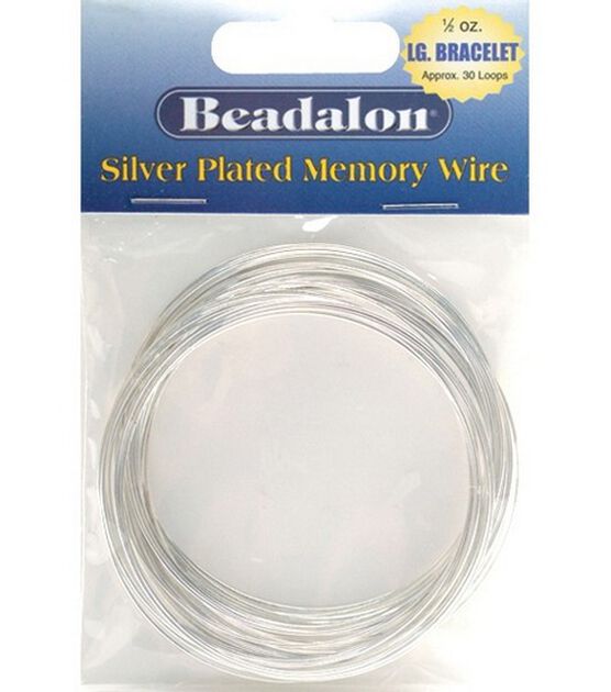 Beadalon Memory Wire Bracelet .50 Oz Silver Plated