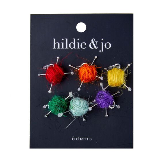 6ct Multicolor Knitting Charms by hildie & jo