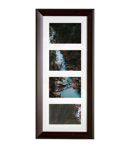 BP 4 Photo 8" x 20" Matte Brown Collage Frame