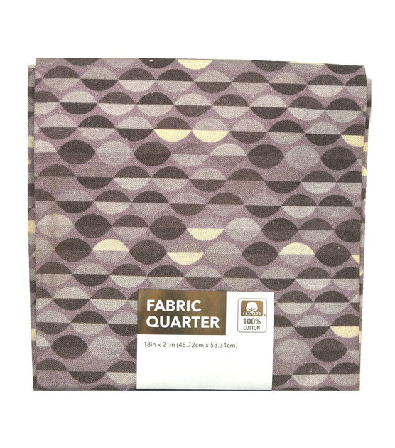 18" x 21" Gray Oval Blender Cotton Fabric Quarter 1pc by Keepsake Calico