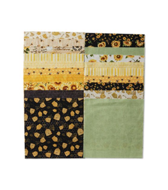 10 Bee Kind Cotton Fabric Squares 42pc