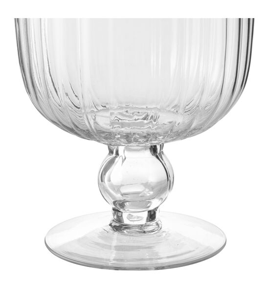13'' Clear Footed Glass Vase by Bloom Room, , hi-res, image 3