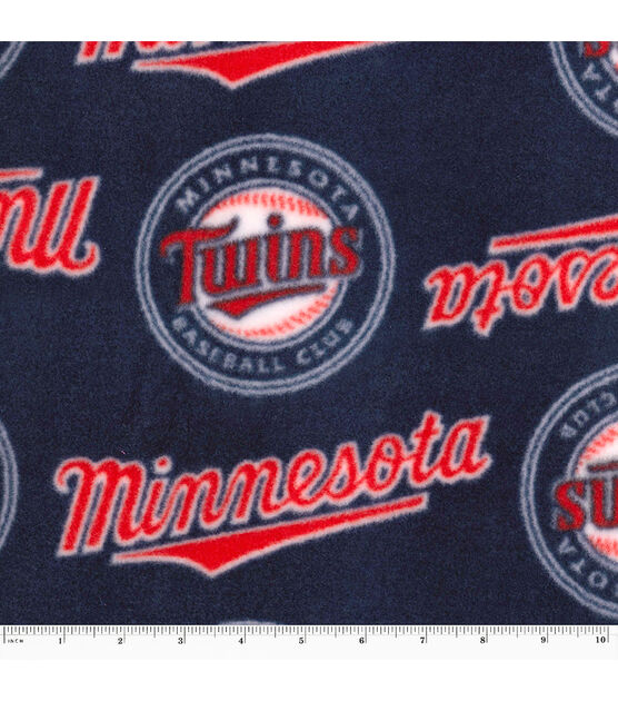 Fabric Traditions Minnesota Twins Fleece Fabric Tossed