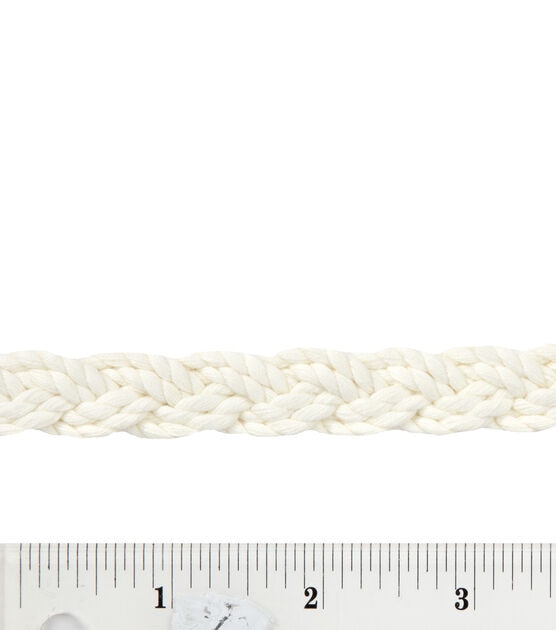 Simplicity Plaited Braid Trim 0.63''x24' Ivory