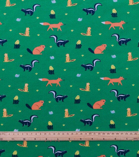 Green Spring Creatures Jersey Knit Fabric by POP!, , hi-res, image 2