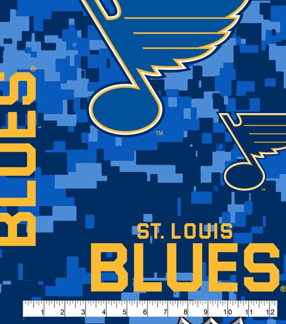 NHL St. Louis Blues Cotton Fabric Block | by The Yard