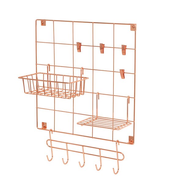 Honey Can Do 8pc Wire Wall Grid Copper, , hi-res, image 4