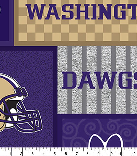 University of Washington Huskies Fleece Fabric College Patch