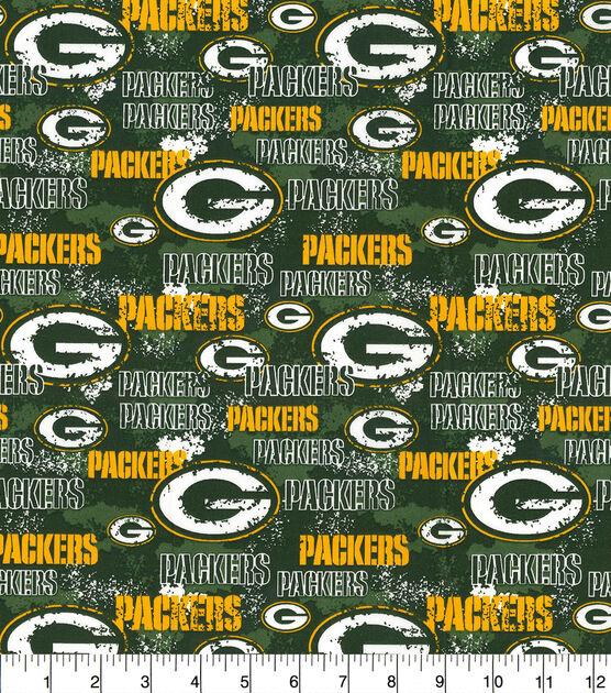 Fabric Traditions Green Bay Packers Cotton Fabric Distressed