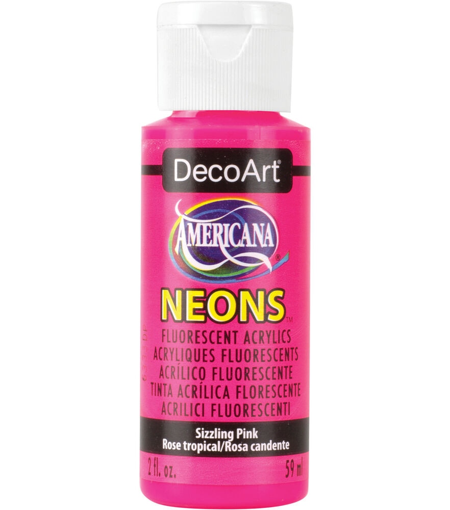 Top Notch 8oz Neon Acrylic Paint - Pink - Acrylic Paint - Art Supplies & Painting