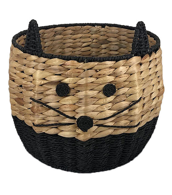 13" Handwoven Water Hyacinth Cat Basket by Hudson 43