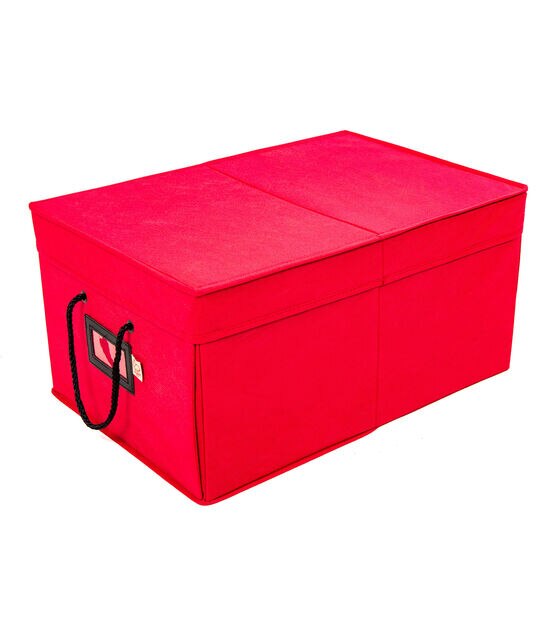 Santa's Bags Red Three Drawer 72 Ornament Storage Box