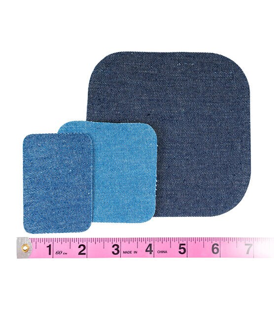 50 Pieces Denim Patch for Jeans Iron On Fabric Patch Adhesive Patch for  Clothing Pant Repair Fabric Patch with Sewing Kit, 3.7 Inch to 4.9 Inch