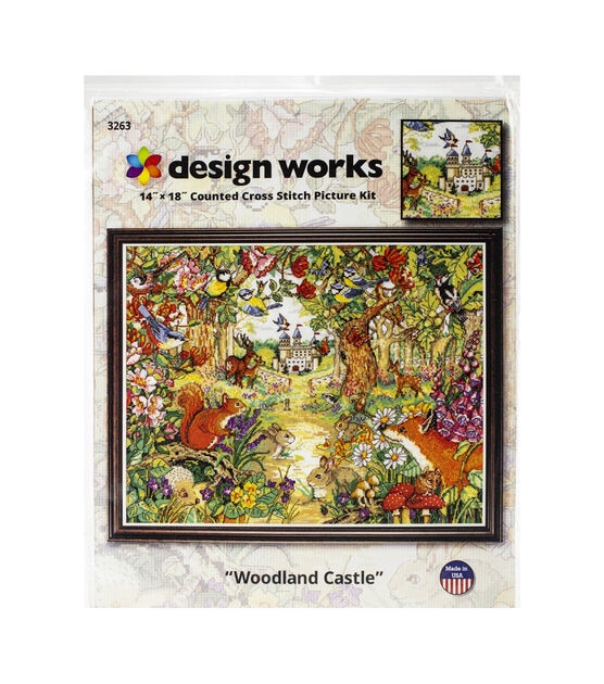 Design Works 18" x 14" Castle in the Clearing Counted Cross Stitch Kit