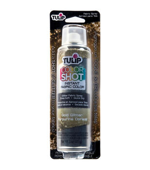 Tulip Color Shot 3oz Instant Fabric Color Spray Gold Glitter Joann