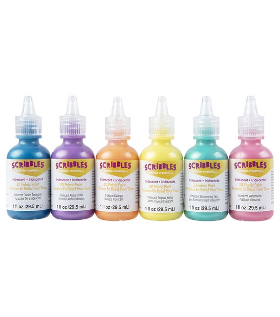 Scribbles Dimensional Fabric Paint 1 Ounce Iridescent, , hi-res, image 2