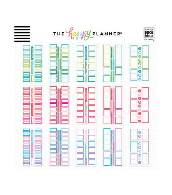 594pc Colorful Boxes Happy Planner Sticker Pack, , hi-res, image 2